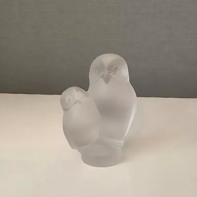 Buy VINTAGE CRISTAL SEVRES FRANCE Pair Of FROSTED CRYSTAL OWL PAPERWEIGHT Ornament￼ • 19.99£