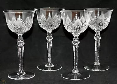 Buy Antique Set 4 Cut Glass Crystal Tall Sherbets Gorgeous Details • 79.99£