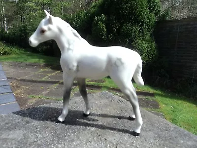 Buy Vintage Beswick Gloss Dapple Grey Thoroughbred Foal/horse. • 19.99£