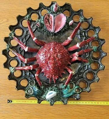 Buy Large Palissy Style Portuguese Spider Crab Plate Wall Art • 125£