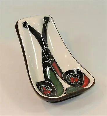 Buy Italian Art Pottery With Leather PIPE ASHTRAY Holder Vintage Fantoni Era • 28.45£