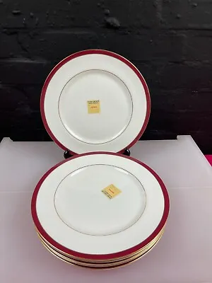 Buy 6 X Duchess / Royal Grafton Warwick Red Dinner Plates 26.5 Cm Wide Set • 49.99£