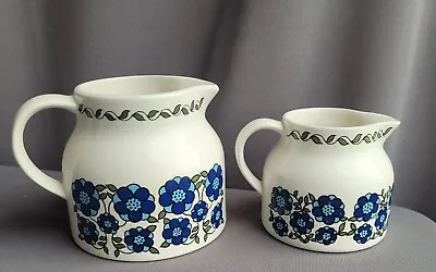 Buy Taunton Vale Jug Blue Daisy Vintage Jugs X2 Small And Large Flower Power  • 14£