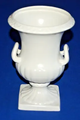 Buy Vintage Shorter & Son White Urn Footed Vase, 1950s, 23cms In Height. • 14.99£