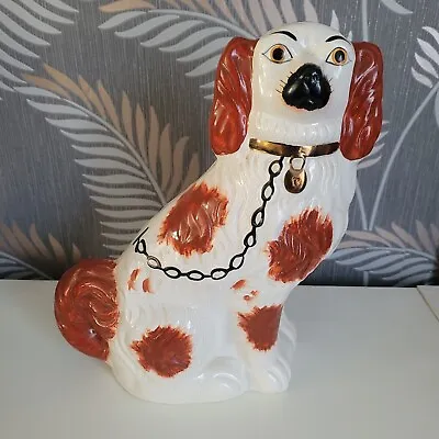 Buy Single Staffordshire Mantle Dog Antique Vintage Russet Red 29cm • 24.99£