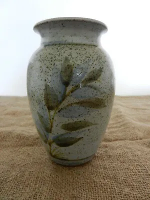 Buy Vintage Art Pottery Earthenware Brown & Blue Hand Made Decorative Vase 16cms • 6.50£