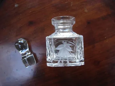 Buy Vintage Cut Glass Perfume Bottle Decanter Style With Glass Stopper 3 1/2  Tall • 12£