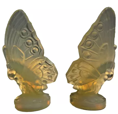 Buy Sabino France Opalescent Art Glass Open Wing Vintage Butterfly Set  2.5”   • 133.25£