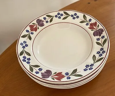 Buy ADAMS OLD COLONIAL Ironstone Rimmed Bowls,  20cm Diameter, 4 Available. • 10£