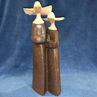 Buy Lladro Early #2075 Monjas Two Nuns At Prayer Retired Figure In Original Box • 72.22£