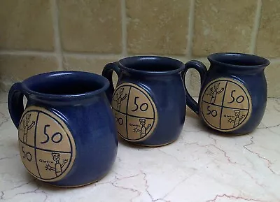 Buy 3 X ' 'qween 50'  Bentham Pottery  Commemorative Mugs. 1953-2003 • 13.45£