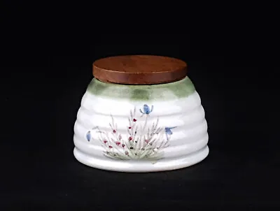 Buy Vintage Buchan Portobello Scotland Heather & Harebell Wooden Lidded Pot / Jar • 14£