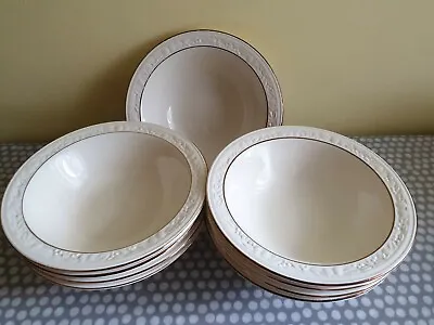 Buy Royal Worcester Palissy Crown Ware. Dessert Bowl X 9. White/Cream With Gilt Trim • 27£