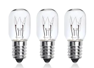 Buy 3x Himalayan Salt Lamp Bulb Screw Pygmy Light Bulbs Set Clear Glass 15W E14 • 3.40£