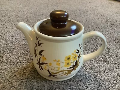 Buy Vintage SADLER Teapot Yellow Flowers Brown Lid Made In England 1970s • 12£