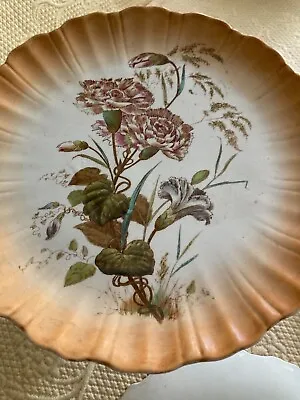 Buy 1890 Carlton Ware, Stoke On Trent England, 5 Pieces, 2 Footed Dish And 3 Plates • 144.77£