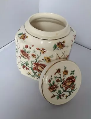 Buy Vintage Sadler Octagonal Ceramic Biscuit Barrel/storage Jar With Lid...  • 25£