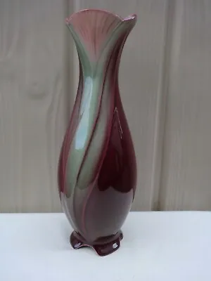 Buy Vase Art Nouveau Styled In Burgundy /green /pink Made By Blakeney England Vgc. • 8£