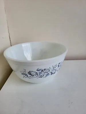 Buy Vintage Pyrex Mixing Bowl #402 Colonial Mist White And Blue Made In The USA • 19.99£