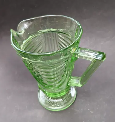 Buy Vintage Art Deco Sowerby Green Glass Water Lemonade Jug Pitcher Uranium • 20£