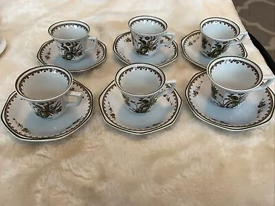 Buy Lot Of 6 Wedgwood Old Chelsea Cups And Saucers • 46.10£