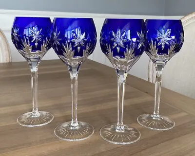Buy HORST BELDA - Stars Of Midnight Franklin Mint - 4 Wine Glasses - Cobalt Germany • 175.51£