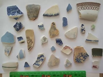 Buy 30 Pieces Genuine Vintage Sea Glass Sea Pottery From The North East Coast • 2.49£