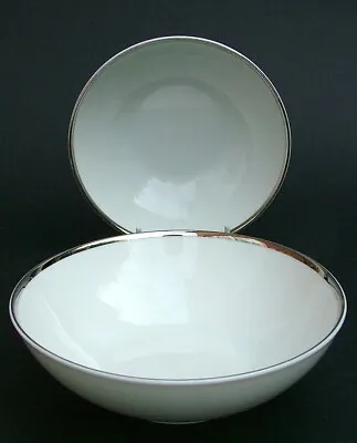 Buy TWO Thomas Germany Medallion 798 Wide Platinum Soup Dessert Bowls 19cm - In VGC • 15£