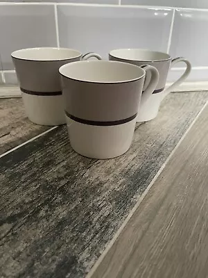 Buy Set Of 3 M&s Marks And Spencer Manhattan Grey White Mug Mugs Exce'lnt Condition • 34.99£