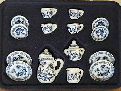 Buy JAPANESE BLUE China Tea Set Porcelain 1:12th Scale Dolls House Miniature UH • 6.50£