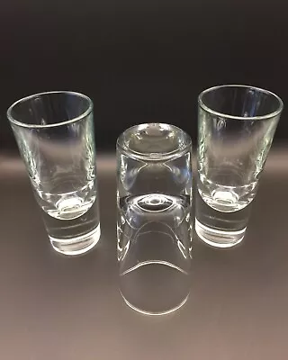 Buy 3 Vintage Italian Water Illusion Tall Heavy-Weighted Bullet Glasses 14cm - Set 1 • 19.95£