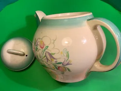 Buy A Susie Cooper Crown Works Burslem Teapot 1003 CRACKED Pottery With Lid Vintage • 39.99£