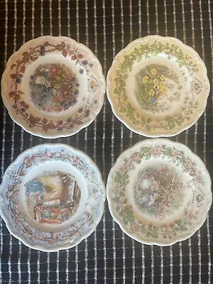 Buy Four Brambly Hedge Afternoon Tea Plate's ' Winter, Spring, Summer, Autumn • 24.99£