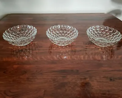 Buy Vintage Crystal Berry Bowls Glass Dishes Clear Dinnerware Kitchen Utensil • 11.53£