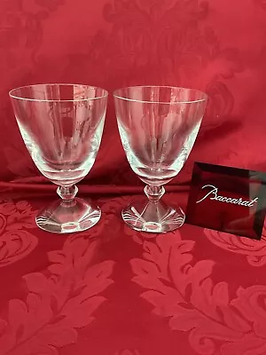 Buy NEW FLAWLESS Glass BACCARAT France Two VEGA Crystal COCKTAIL WATER WINE GOBLETS • 426.93£