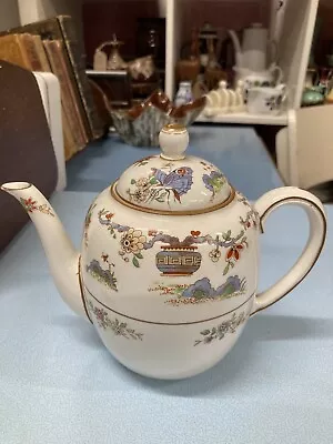 Buy Antique Royal Worcester Crown Ware Small Teapot Butterfly Design • 20£