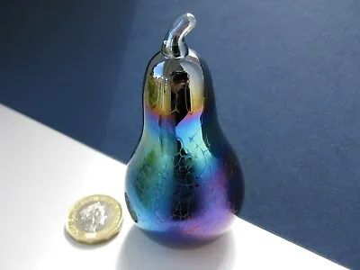 Buy John Ditchfield Iridescent Vintage Art Glass Crystal Small Lovely Pear • 50£