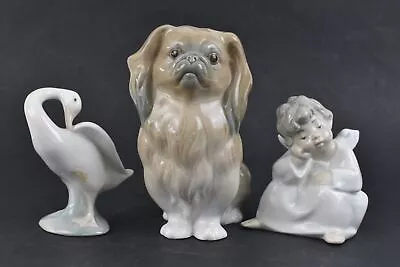 Buy Lladro Porcelain Figurine Bundle Dog Goose Angel • 29.99£
