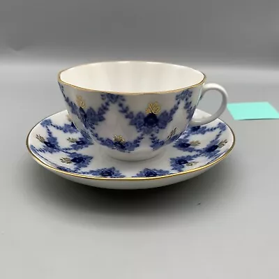 Buy Lomonosov Porcelain Evening Time Tea Cup & Saucer Set White Blue Hand Painted B • 34.52£