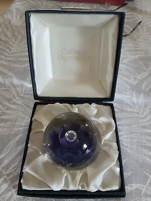 Buy Caithness Limited Edition Purple Glass Paperweight Boxed • 13£