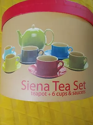 Buy Sienna Tea Or Coffee Set With Saucers. Set Of 6 Multi Color. Never Used. • 34.06£