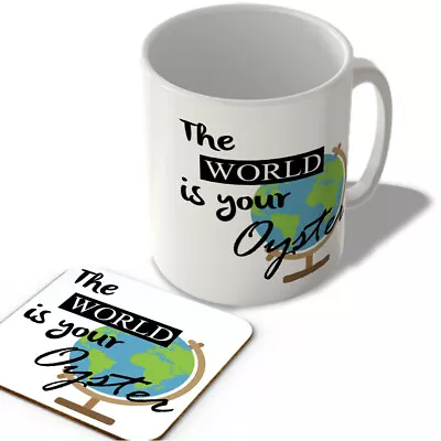 Buy The World Is Your Oyster - Mug And Coaster Set • 12.99£