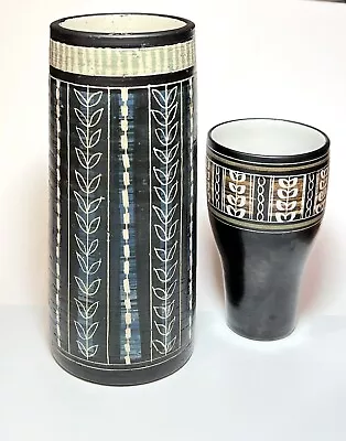 Buy 1960s Ambleside Pottery Scraffito Large Vase And Beaker • 12£