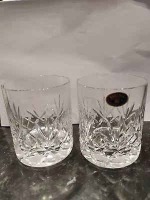 Buy 2 X Bohemia Authentic Crystal Whisky Tumbler Glasses Great Condition  • 12£