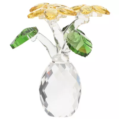 Buy  Crystal Flower Collectible Figurine Glass Fruit Ornaments Sunflower Toy • 14.89£