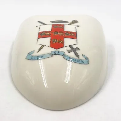 Buy VINTAGE CRESTED CHINA WALL POCKET - CITY OF YORK CREST 10.8 Cm Long Approx • 10£