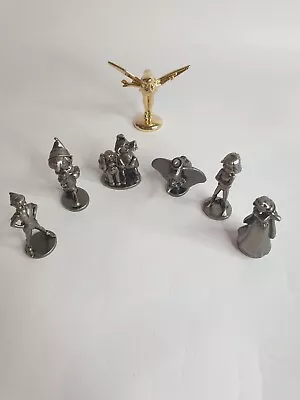 Buy Set Of Pewter And Gold Plate Miniture  Disney Characters • 15£