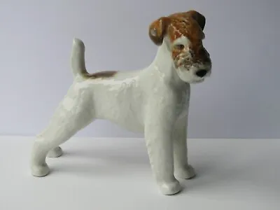 Buy Wire Fox Terrier USSR Lomonosov Porcelain Dog Figurine Vintage Collectible • 30£
