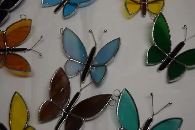 Buy  4 X Butterfly's Stained Glass Handmade Sun-catcher's / Window Decoration's • 26£