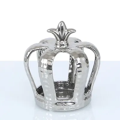 Buy Royal Silver Crown Tealight Candle Holder Home Decoration Ornament • 12.99£